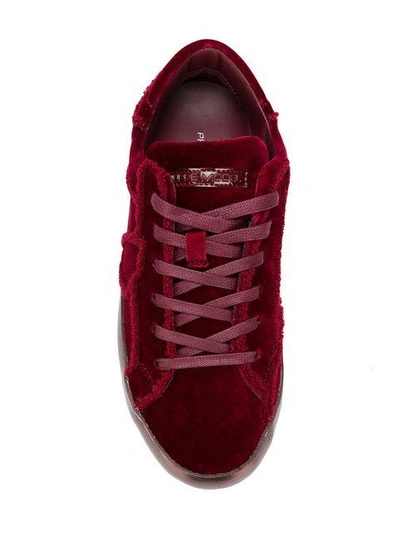 Shop Philippe Model Low Top Sneakers In Red