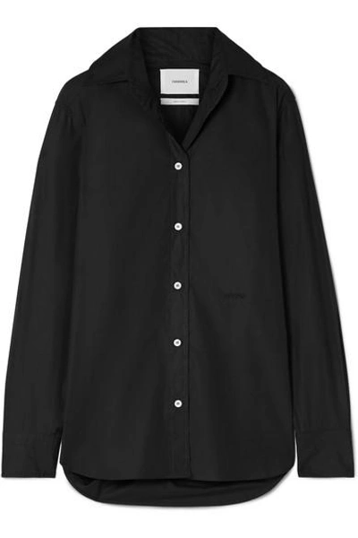 Shop Casasola Cotton-poplin Shirt In Black