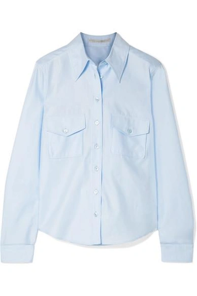 Shop Stella Mccartney Cotton-poplin Shirt In Blue