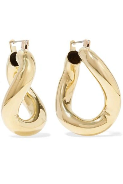 Shop Laura Lombardi Anima Gold-tone Hoop Earrings