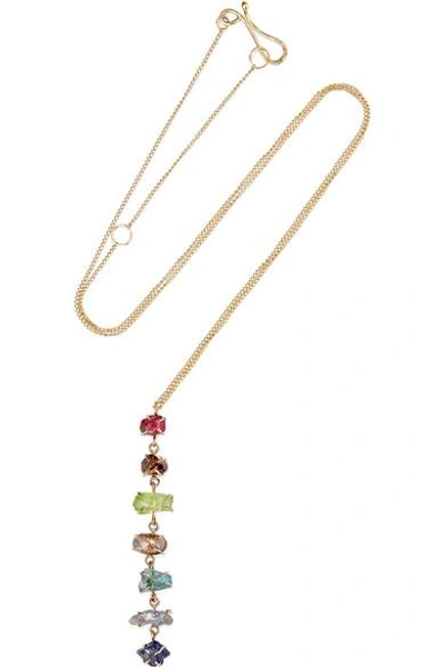 Shop Melissa Joy Manning 14-karat Gold Multi-stone Necklace