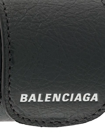 Shop Balenciaga Logo Cuff In Black