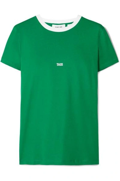 Shop Helmut Lang Tokyo Taxi Printed Cotton-jersey T-shirt In Green