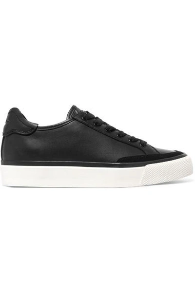 Shop Rag & Bone Army Suede-trimmed Leather Sneakers In Black