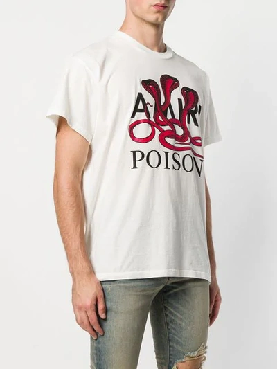 Shop Amiri Cobra Print T-shirt - White