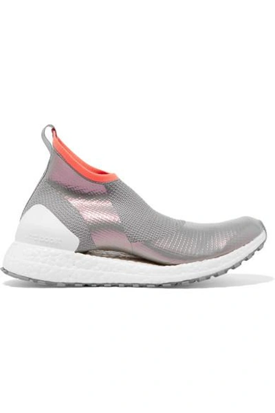 Shop Adidas By Stella Mccartney Ultraboost X Metallic Primeknit Sneakers In Gray