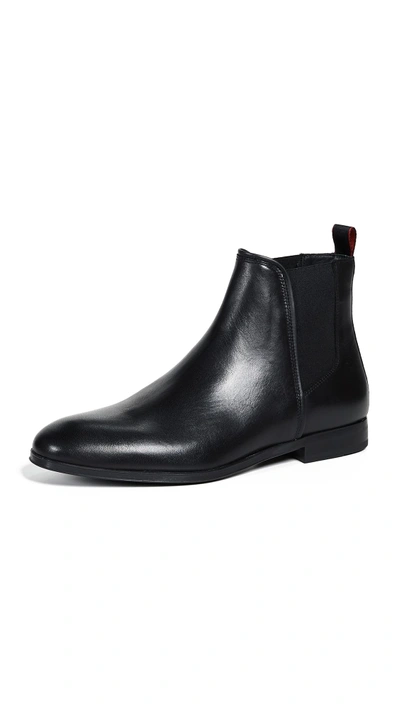 Shop Hugo Boheme Leather Chelsea Boots In Black