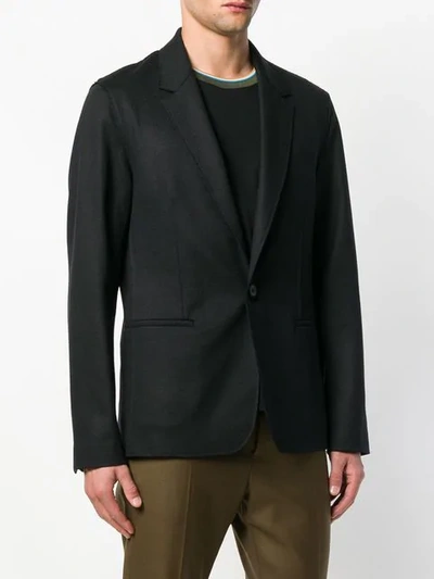 Shop Lanvin Buttoned Blazer Jacket In 10 Noir