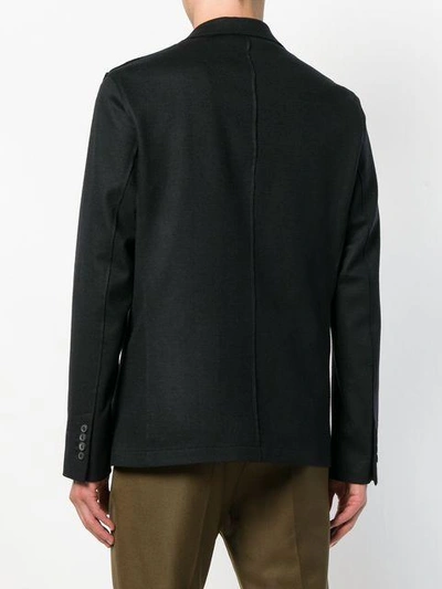 Shop Lanvin Buttoned Blazer Jacket In 10 Noir