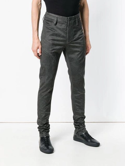 darted slim fit trousers
