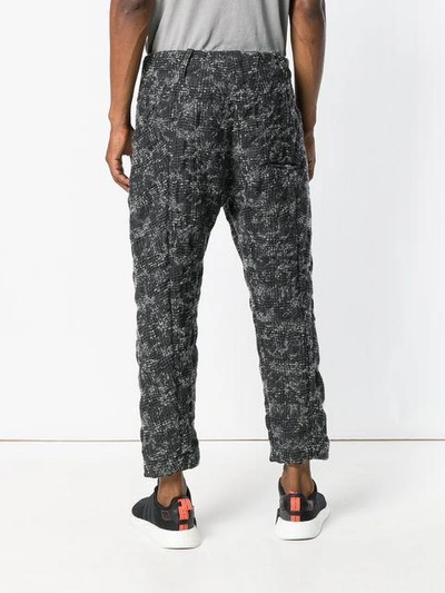 Shop Lost & Found Ria Dunn Plaid Cropped Trousers - Grey