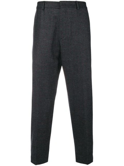 Shop Mcq By Alexander Mcqueen Plaid Tailored Trousers In Grey