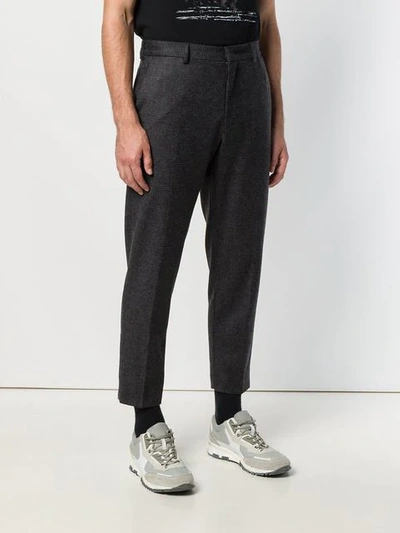 Shop Mcq By Alexander Mcqueen Plaid Tailored Trousers In Grey