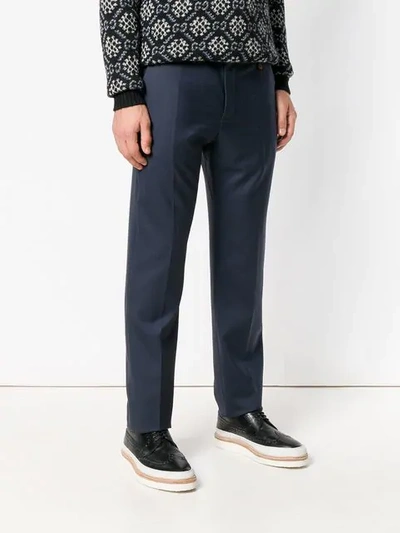 Shop Vivienne Westwood Classic Slim-fit Trousers - Blue