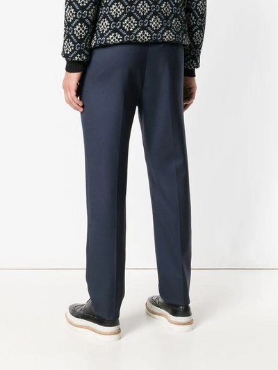 Shop Vivienne Westwood Classic Slim-fit Trousers - Blue