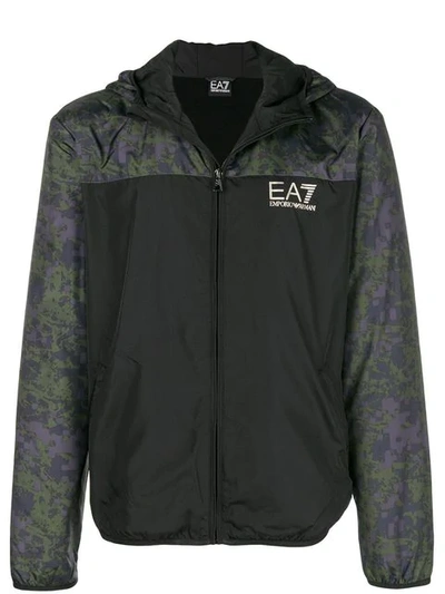 Shop Ea7 Emporio Armani Zipped Sports Jacket - Black