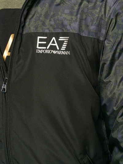 Shop Ea7 Emporio Armani Zipped Sports Jacket - Black