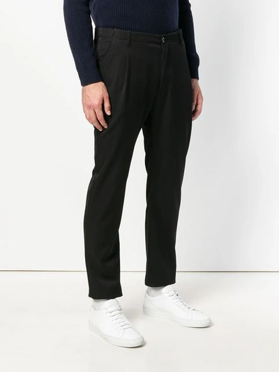 Shop Nine In The Morning Straight Leg Trousers - Black