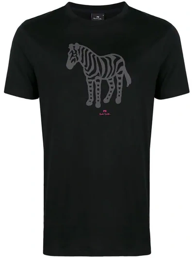 Shop Ps By Paul Smith Zebra Logo T-shirt - Black