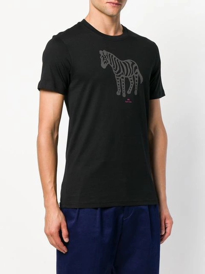 Shop Ps By Paul Smith Zebra Logo T-shirt - Black