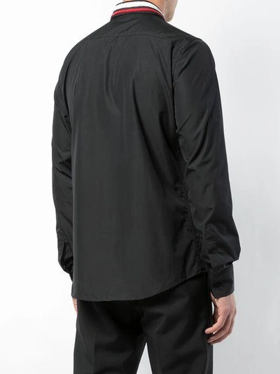 Shop Givenchy Embellished Collar Shirt In Black