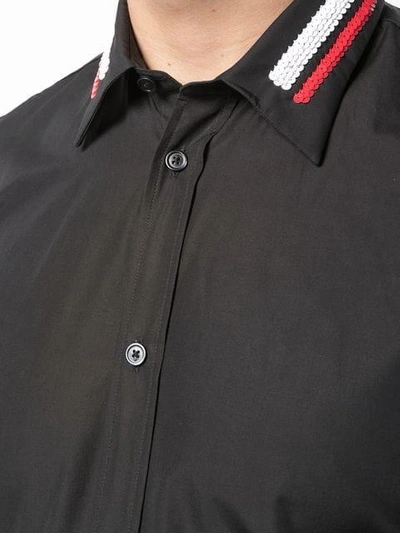 Shop Givenchy Embellished Collar Shirt In Black