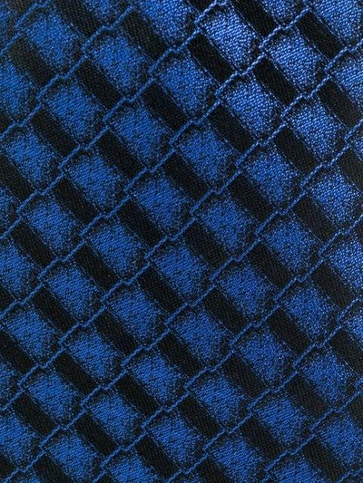 Shop Lanvin Classic Geometric Print Tie - Blue