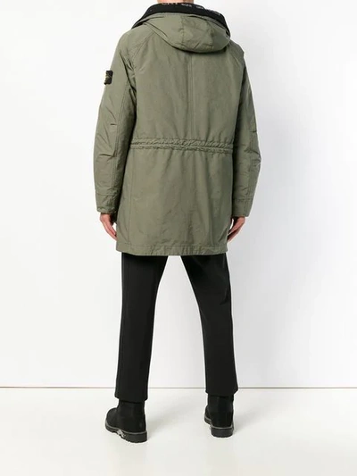 Shop Stone Island Multi-pocket Coat In Green