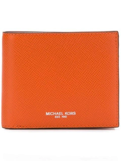 Shop Michael Kors Bryant Bifold Wallet In Orange