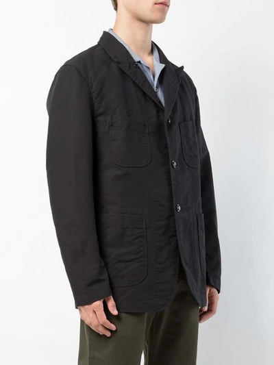 Shop Engineered Garments Wrinkled Blazer - Black