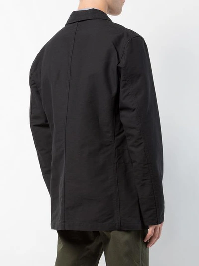 Shop Engineered Garments Wrinkled Blazer - Black