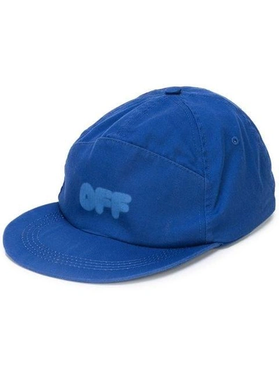 Shop Off-white Blurred Logo Cap In Blue
