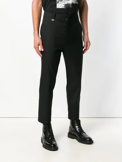 Shop Oamc Tailored Fitted Trousers In Black