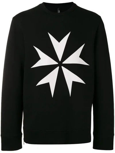 Shop Neil Barrett Logo Sweatshirt - Black