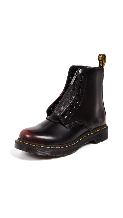Dr. Martens 1460 Pascal Front Zip 8 Eye Boots In Cherry Red | ModeSens