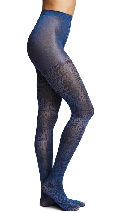 Shop Hysteria Sophie Tights In Blue
