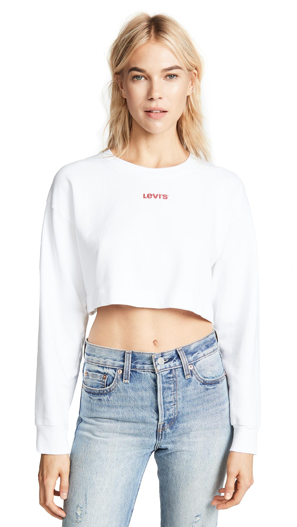 levi's cropped sweatshirt