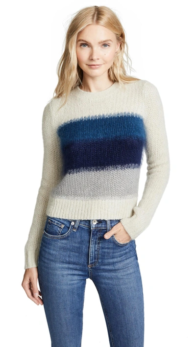 Shop Rag & Bone Holland Sweater In Ivory/blue