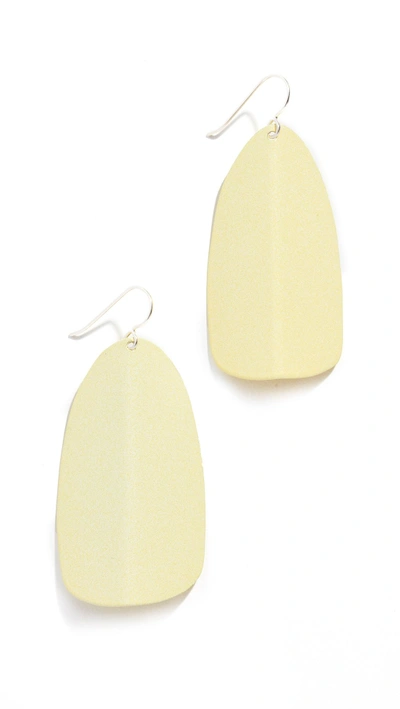 Shop Simon Miller Teardrop Shield Earring In Pale Yellow