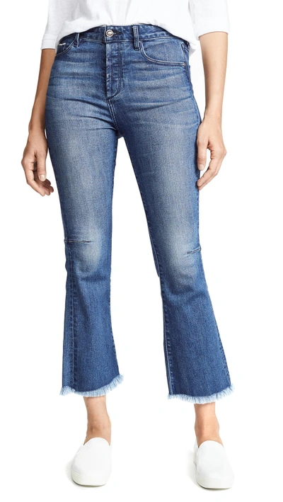 Shop Tortoise Bellatula Highrise Cropped Flare Jeans In Magnetic
