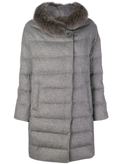 Shop Herno Padded Coat - Grey