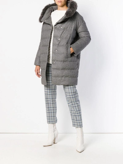 Shop Herno Padded Coat - Grey