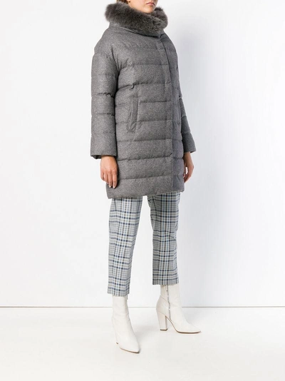 Shop Herno Padded Coat - Grey