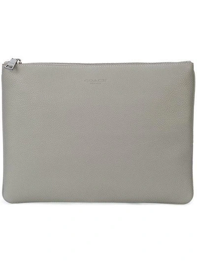 Shop Coach Large Multifunctional Pouch In Grey