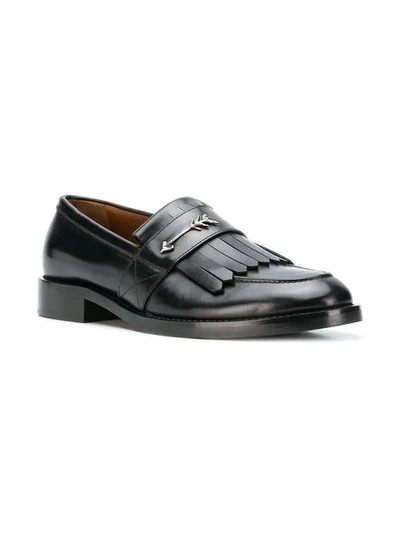 Shop Givenchy Classic Fringe Loafers In 001 Black