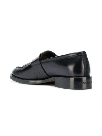 Shop Givenchy Classic Fringe Loafers In 001 Black