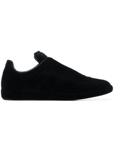Shop Maison Margiela Laceless Sneakers In Black