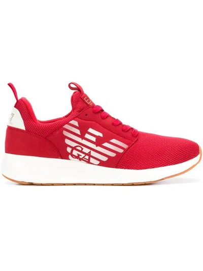 Shop Ea7 Emporio Armani Running Sneakers - Red