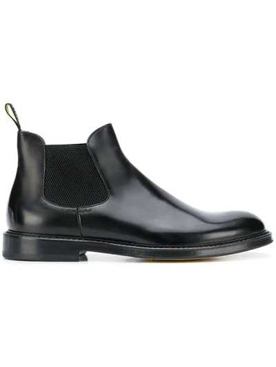 Shop Doucal's Round Toe Boots - Black