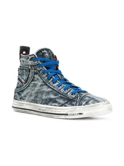 washed out high top sneakers